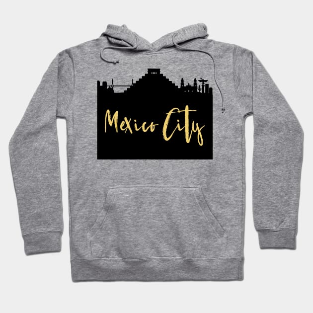 MEXICO CITY MEXICO DESIGNER SILHOUETTE SKYLINE ART Hoodie by deificusArt